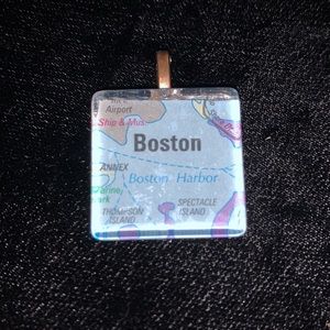 Handmade Boston Map Pendant